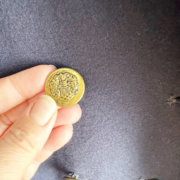 VTG STUDIO Michelle Stuart Wool Blend Sailor Style Peacoat Long Length Size 10 - Picture 5 of 16